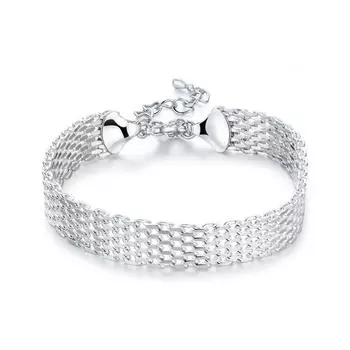 Hot new 925 sterling silver Bracelets for women Exquisite fashion weaving chain Wedding party Christmas gifts Jewelry
