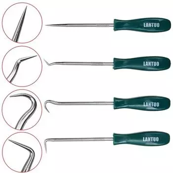 Hot Sale 4Pcs 135mm Car Auto Vehicle Oil Seal Screwdrivers Set O-Ring Seal Gasket Puller Remover Pick Hooks Repair Tools For Car