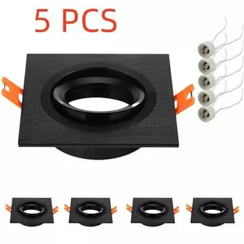 Hot Sale 5 Pcs LED Module Led Spotlight Fixture Aluminum Square with GU10 Lamp Holder Embedded Led Downlight Frame