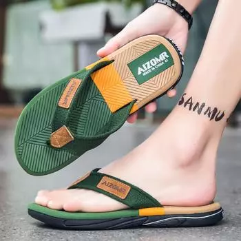 Hot Sale Men Slippers Summer Flip Flops Fashion Non-slip Beach Slippers Sandals Men Casual Slides Shoes Male Zapatos Hombre 39 чёрный