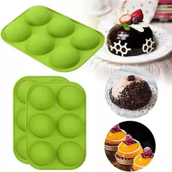 Hot Sales Ice Mold Ball Round Half Sphere Silicone Molds for Baking Pudding Mousse Chocolate Cake Mold Kitchen Accessories Tools розовый
