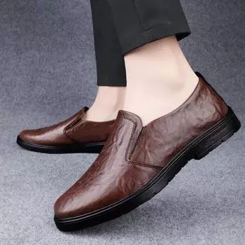 Hot selling Classic Black men s driving leather shoes Luxury Brand Mens Loafers Party Wedding and Outdoor Casual Shoes Size 45 38 чёрный