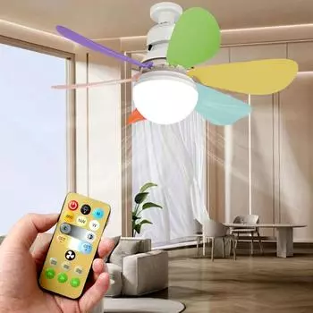 Hot selling new fan ceiling light LED 30W ceiling fan light with remote control dimming function E27 variable frequency base, in