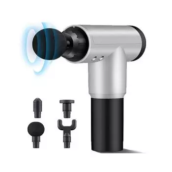 Hot Selling Portable Low Sound Deep Tissue Vibration Muscle Body Therapy Massage Tools Electric Massage Gun серебряный