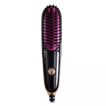 Hot Selling Professional Negative Ion Straight Hair Comb Portable Ceramic Coating Negative Ion Straight Hair Comb us фиолетовый