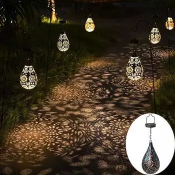 Hot Selling Solar Outdoor Courtyard Lights, Daisy Iron Pendant Lights, Lawn Lights, Fence LED Pendant Projection Lights