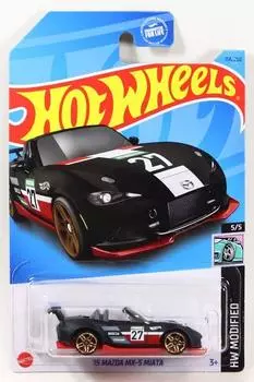 Hot Wheels 2023 2015 Mazda Miata #114 MX-5 Черный/Красный [Товар]