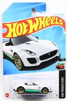 Hot Wheels 2024 2015 Jaguar Project 7 #116 F-Type White/Green [Item]