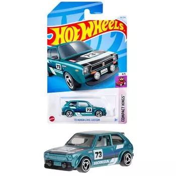 Hot Wheels Basic Car Honda Civic Custom Vehicle Игрушечная мини-машинка для детей от 3 лет и старше Зеленый HXR19 73