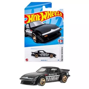 Hot Wheels Basic Car Mazda игрушечная мини-машинка для детей от 3 лет и старше, черная HXR18 RX-7