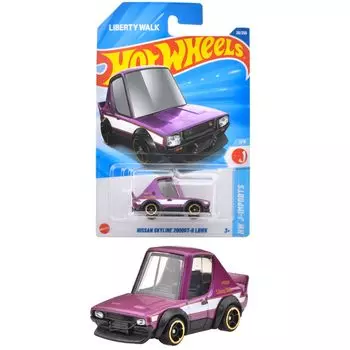 Hot Wheels Basic Car Nissan Skyline LBWK игрушечная мини-машинка для детей от 3 лет и старше, фиолетовая JFN52 2000GT-R