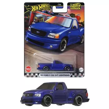 Hot Wheels Boulevard Ford SVT Lightning Vehicle Игрушечная мини-машинка для детей от 3 лет и старше, синяя HRT60 99 F-150