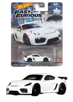 Hot Wheels Fast & Furious - Porsche 718 Cayman GT4 [от 3 лет] HKD20 Белый