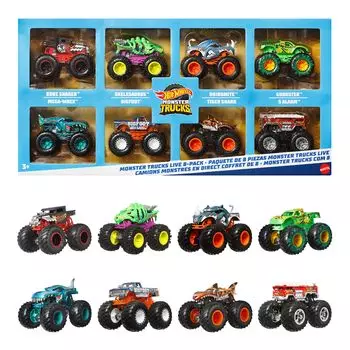 Hot Wheels Набор из 8 Монстр-траков Игрушечный автомобиль Мини-машинка для детей от 3 лет Мульти JCW76 164