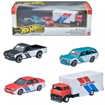 Hot Wheels Premium Collector Set BRE Datsun Vehicle Toy Mini Car 4 единицы Возраст от 3 лет и старше HRT52 -