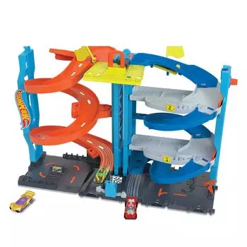 Hot Wheels Transform Race Tower с 1-летним ребенком и HKX43 [игровой набор мини-машины] [3 вверх]