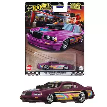 Hot Wheels Wheels) boulevard 86 ford thunderbird pro stock vehicle toys mini car From 3 years old purple HRT72