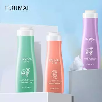 HOUMAI Шампунь с аминокислотами из козьего молока Освежающий и нежный гель для душа Чистый и эластичный шампунь-кондиционер Shower Gel