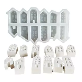 House Shaped Candlestick Silicone Mold for DIY Crafts and Home Decor with Durable Reusable Design