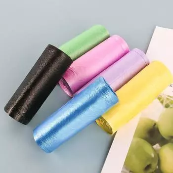 Household Disposable Trash Pouch Thicken Trash Bags Colorful Kitchen Bathroom Storage Garbage Bags Black Plastic Bag чёрный