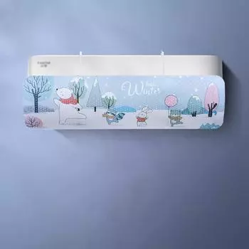 Household Hanging Air Conditioner Windscreen Perforation-free Universal Windscreen for Infants In Confinement To Prevent Direct Blowing Windscreen Random color/1pcs