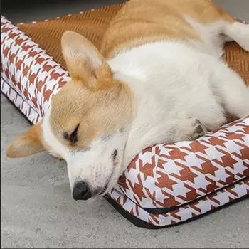 Household Large Grass Mat Cat s Nest Pet Products Cat and Dogs Ice Nest Half Disassembled and Washed Cool Mat Cushion Dog Summer 60x40 синий