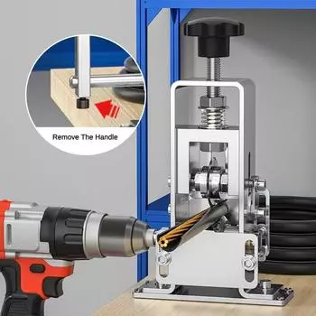 Household Portable Wire Stripper 1-25 Mm Cable Electric Stripping Machine Hand-cranked Efficient and Durable Wire Stripping Tool серебряный