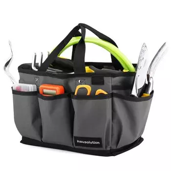 Housolution Tool Tool Storage Tool Tote Large Large for Motorcycle and Gardening Gray Bag, Bag, Backpack, Bag, Capacity, Opening, Polyester,