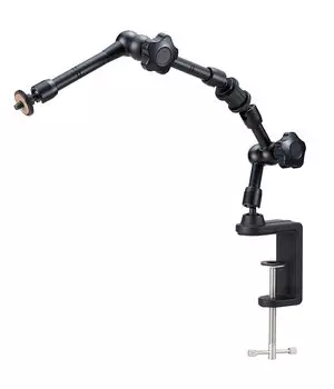HOZAN Flexible Arm for Optical Camera Compact and Lightweight for Easy Clamp Mounting Prevents Desk Equipment, Mounting, Portability, Damage, L-803 чёрный