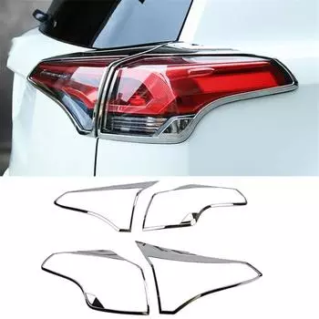Хромированная накладка на задний фонарь (4 шт) Для Toyota Rav42016-2018