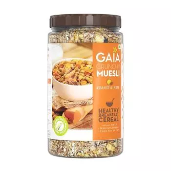 Хрустящие мюсли с фруктами и орехами (1 кг), Crunchy Muesli Fruit & Nut, Gaia