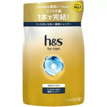 HS For Men Gold 2 в 1 лечебный шампунь сменный блок 300 мл PG бумага