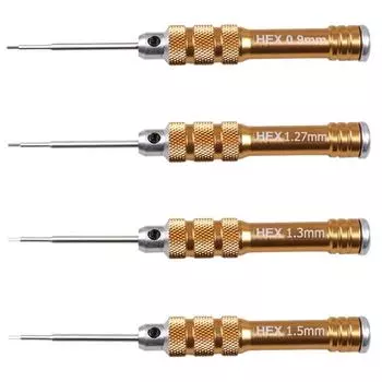 HSS Gold Handle Hex Screwdriver Tool Set for RC Helicopter Repair Tools # 1.3mm