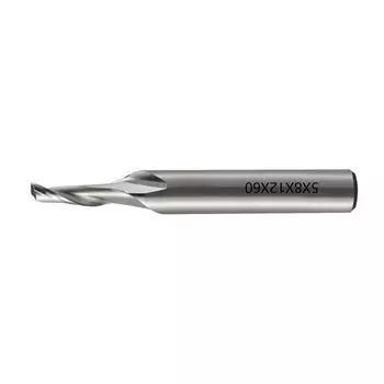 HSS Single Flute Spiral End Mill Accuracy CNC Router Bit For Aluminum and Metal Cutting Milling Cutter Tool 8mm Shank C