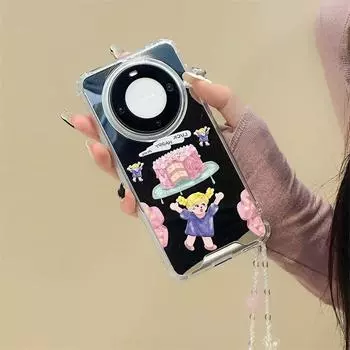 Huawei Mate60 Pro Mirror Phone Case - Compatible with Nova 11/10, Honor 90/80 Pro, P60/50, Bracelet Design NOVA 7
