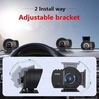 HUD A501 OBD2 Car Head Up Display Smart Car Water&Oil Temp Alarm Auto Display RPM Digital Security Up Meter Odometer Gauge G0N1