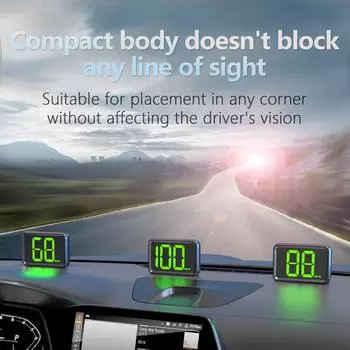 HUD Head up Display Digital Speedometer Smart Car Gadgets On The Windshield Projection Auto Electronic Big Fonts Gauge Universal