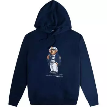 Худи из флиса с принтом в виде медведя Polo Ralph Lauren для мужчин, темно-синий 710790597-001 L