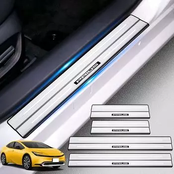 HUDIY накладка на порог из нержавеющей стали новый Prius Для 60 серии защита порога PRIUS ZVW60 ZVW65 MXWH60 MXWH65 (Январь 2023 г. - настоящее время) накладка на дверную накладку