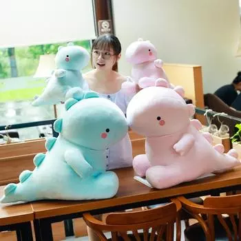 Huggable Arrive Динозавр Плюшевые Игрушки Хобби Мягкая Игрушка Куклы для Детей Мальчиков Ребенок День Рождения Рождественский Подарок 30cm синий