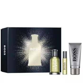 HUGO BOSS Набор HUGO BOSS Bottled: Туалетная вода + Гель для душа + Туалетная вода в дорожном формате 100 мл + 100 мл + 10 мл