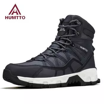 HUMTTO Keep Warm Snow Boots for Men Winter Men s Sneakers Antislip Trekking Shoes Man Trainers Outdoor Casual Trekking Ankle Boots 39 серый/синий