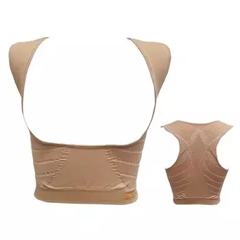 Hunchback Posture Hunchback Back Muscle Inner Beautiful Posture ABARA Beige Underwear, Posture, Measures, M.D.P. Supporter, L-LL бежевый