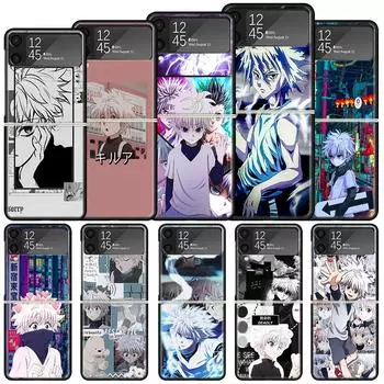 Hunter X Hunter Killua Shockproof Hard Case For Samsung Galaxy Z Flip 4 3 5G Phone Cover Z Flip3 Flip4 Black Fundas Matte Shell Samsung Z Flip 4