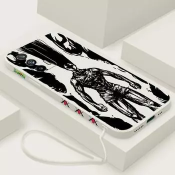 HunterHunter Cute Cool For OPPO Reno 9 8 7 6 5 4 Z SE Pro Plus Lite Lite Liquid Left Rope Silicone Soft Phone Case Reno 7 5G