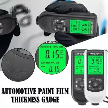HW-300PRO Auto Thickness Gauge Digital Coating Car Paint Tester 0.1micron/0-2000 Paint Film Thickness Measuring Tester Tools белый