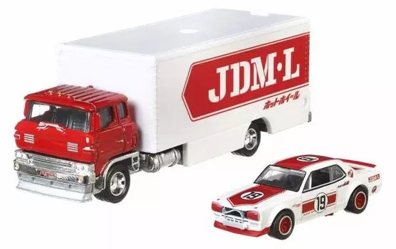 HW Team Transport NISSAN SKYLINE HT SAKURA SPRINTER Hot Wheels 2000GT-X & (Mattel FLF56-986C)