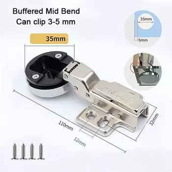 Hydraulic Buffer Cabinet Hinge Clip Cold-rolled Steel Hydraulic Buffer Hinge Cabinet Door Style 5