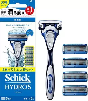 Hydro 5 Basic Combo Pack 4 сменная бритва (держатель (с лезвием) + лезвия)