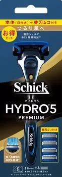 Hydro Schick Hydro 5 Premium Smooth Skin Combo Pack 4 замена с кожей 5 серебристого цвета (держатель (с лезвием) + лезвия) защита, лезвия,